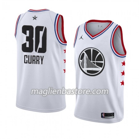 Maglia Golden State Warriors Stephen Curry 30 2019 All-Star Jordan Brand Bianco Swingman - Uomo